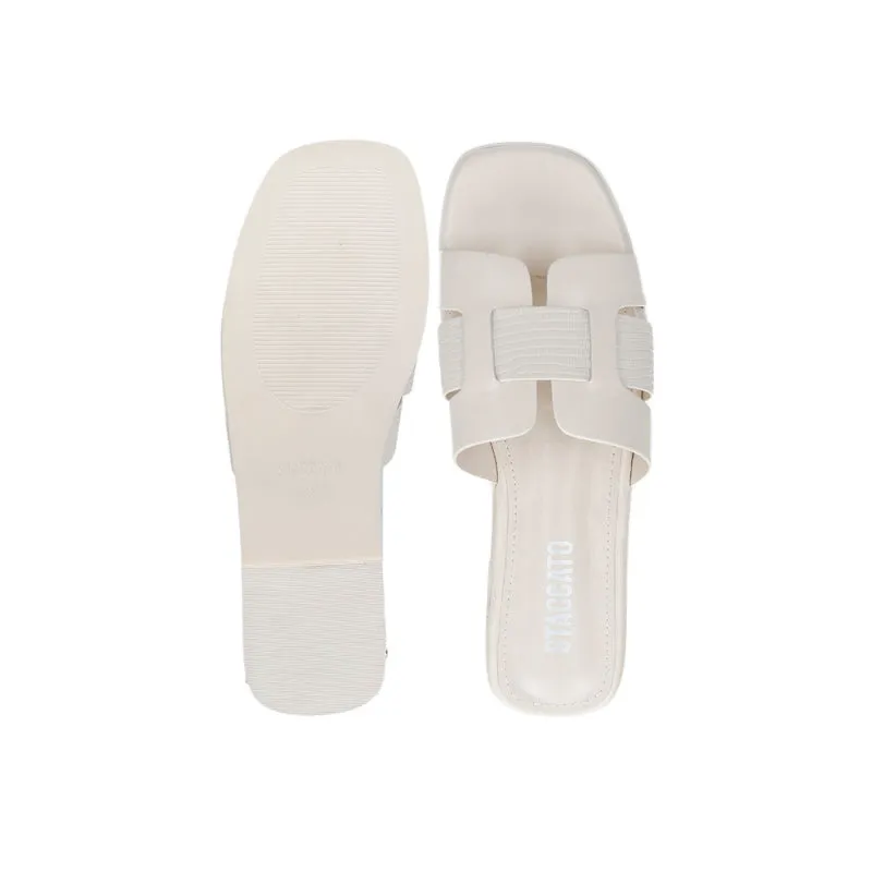 03534-WHT Women's Flats Sandal-White