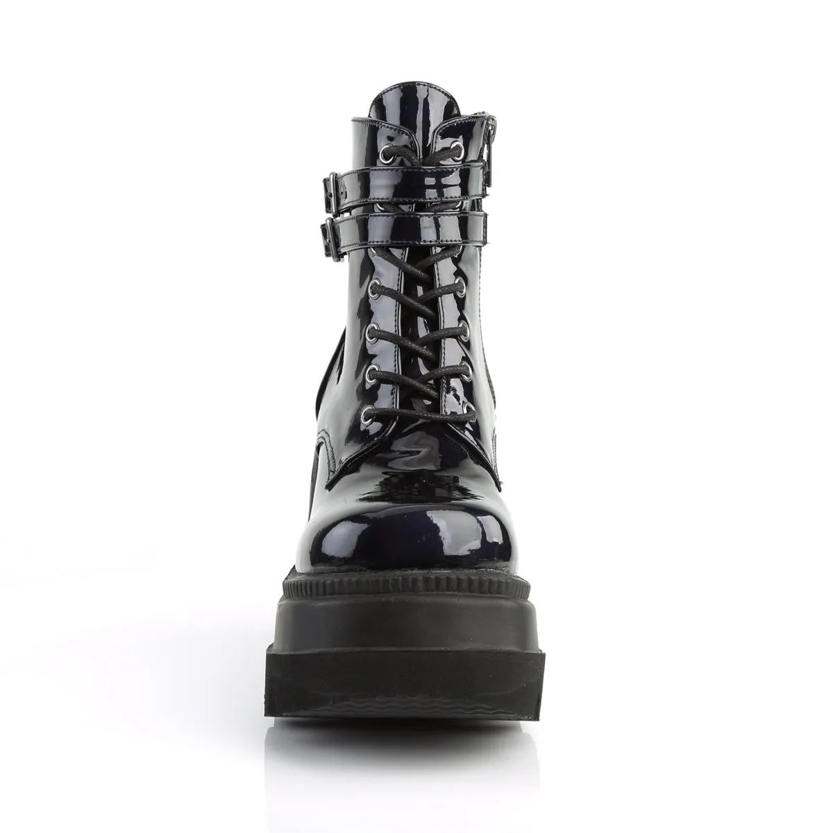 4 Inch Wedge Platform SHAKER-52 Black  Hologram