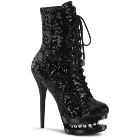 6 Inch Heel BLONDIE-R-1020 Black Sequins
