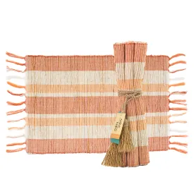 Apricot Spice Vetiver Placemat, Set of 6 - SALE HOMEWARES