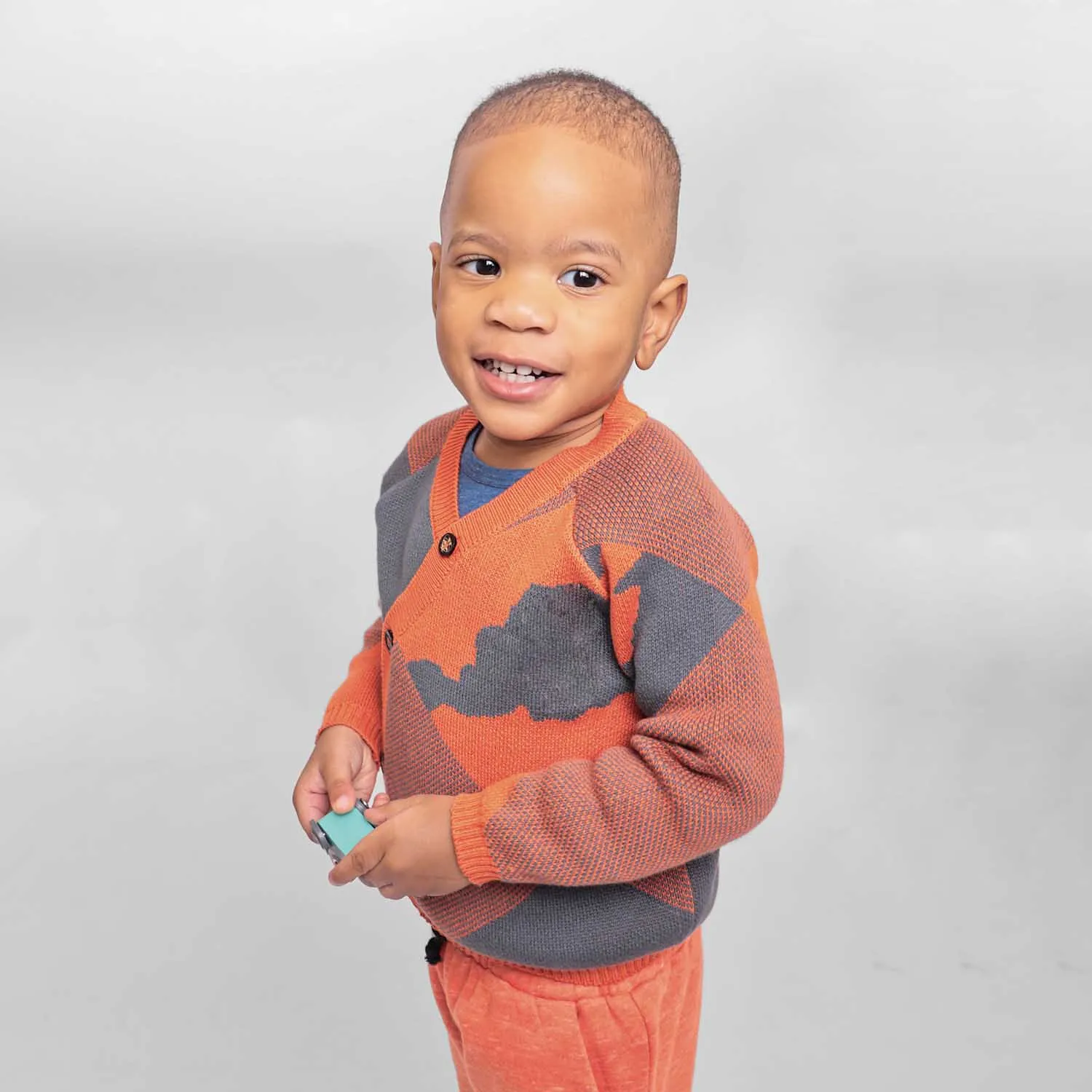 Babyvestje in Blauw en Oranje