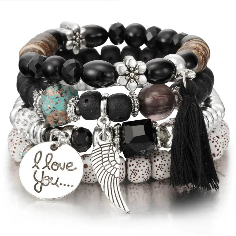 Bead Bangles Set