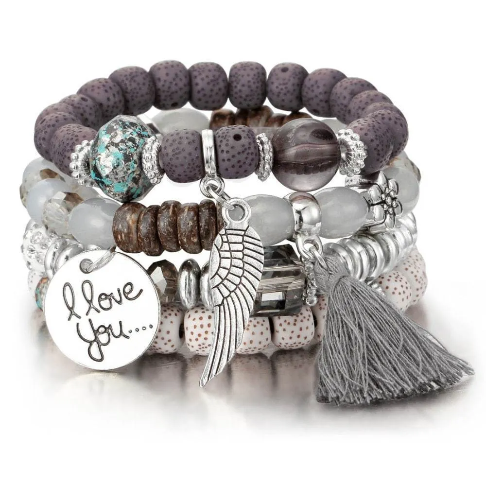 Bead Bangles Set
