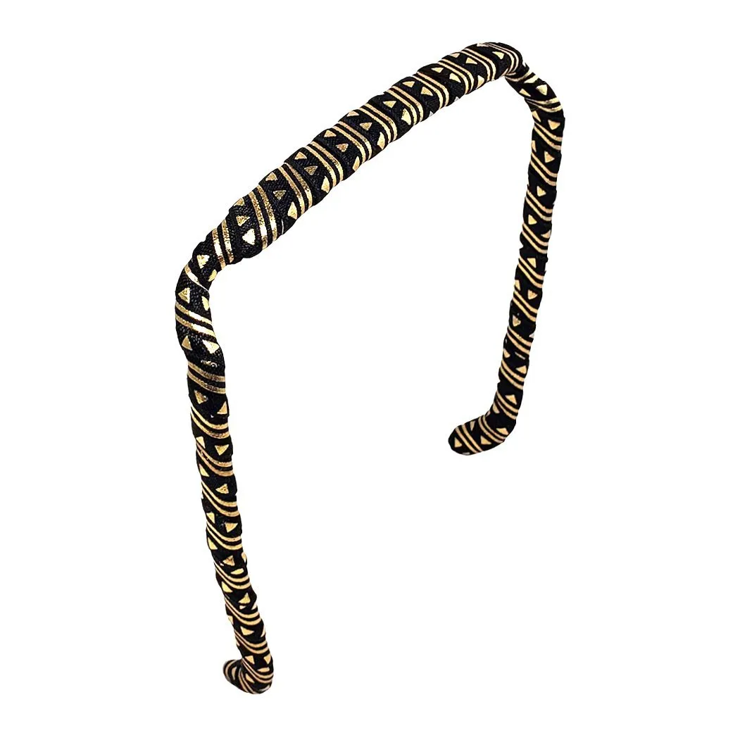 Black 'n' Gold Aztec Headband