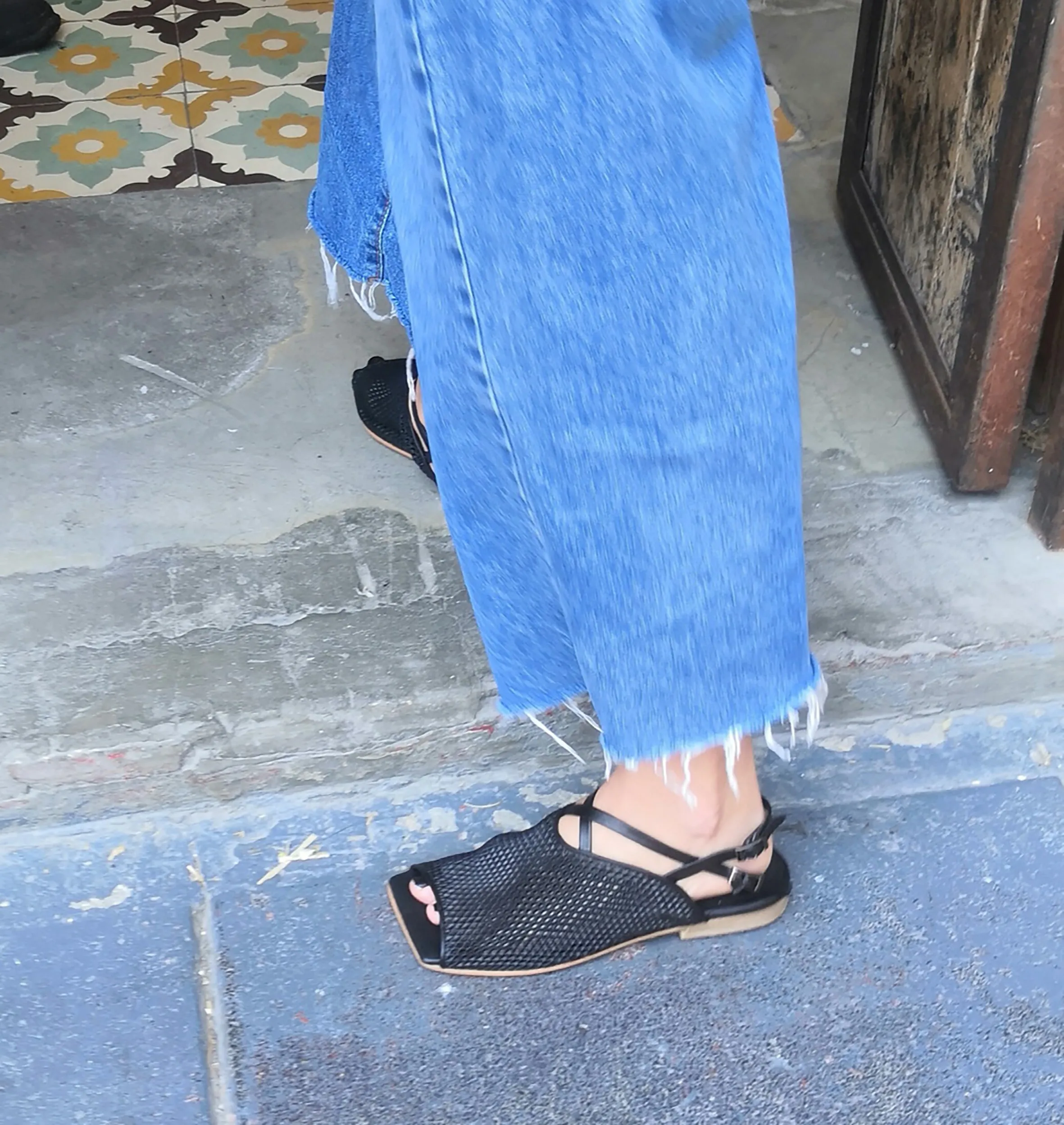 Black Net Sandals