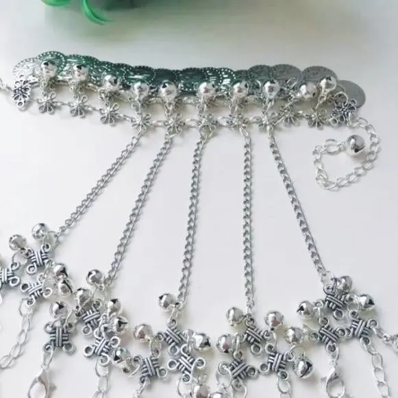 Bohemia style statement handmade Bell coin bracelet  for her