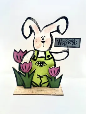 Bunny With Tulips