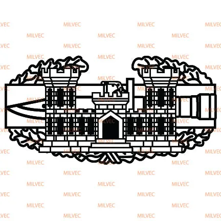 Combat Action Badge (CAB) Engineer Castle Vinyl Decal