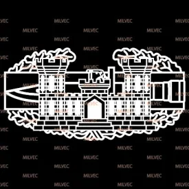 Combat Action Badge (CAB) Engineer Castle Vinyl Decal