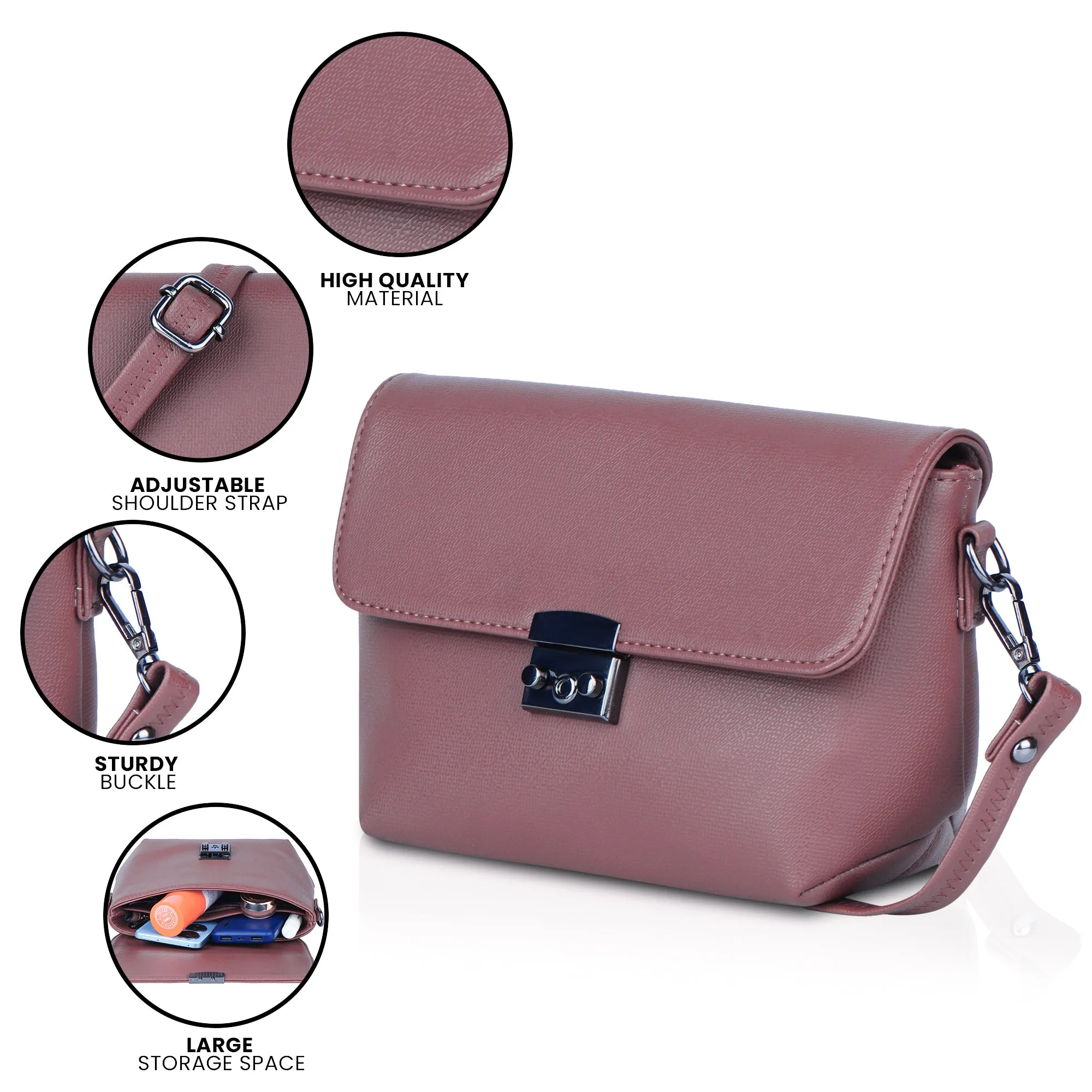 Corba Stylish Sling Bag Brown