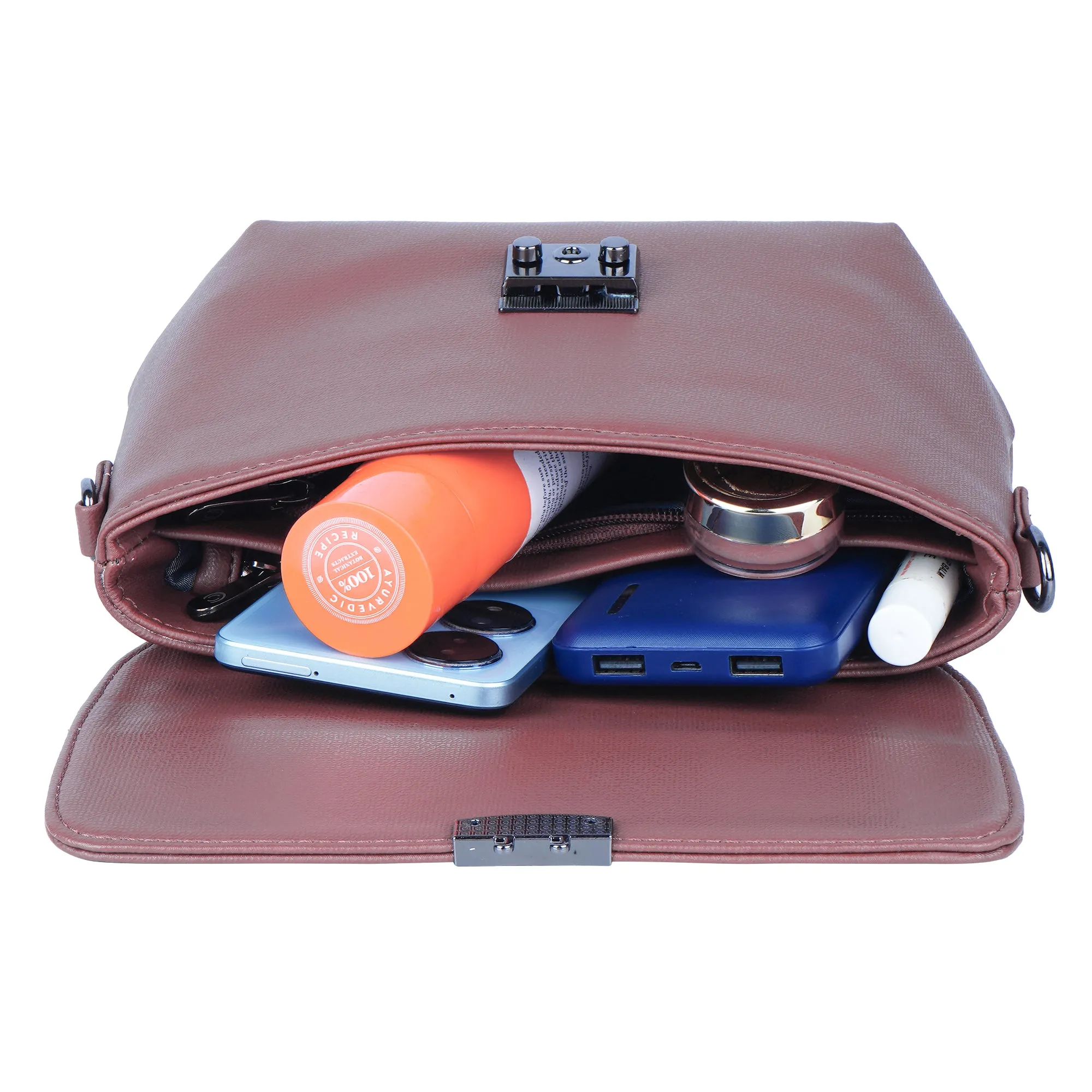 Corba Stylish Sling Bag Brown