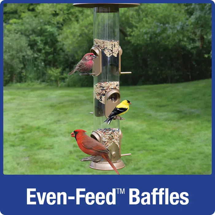Deluxe Funnel Flip-Top Tube Feeder