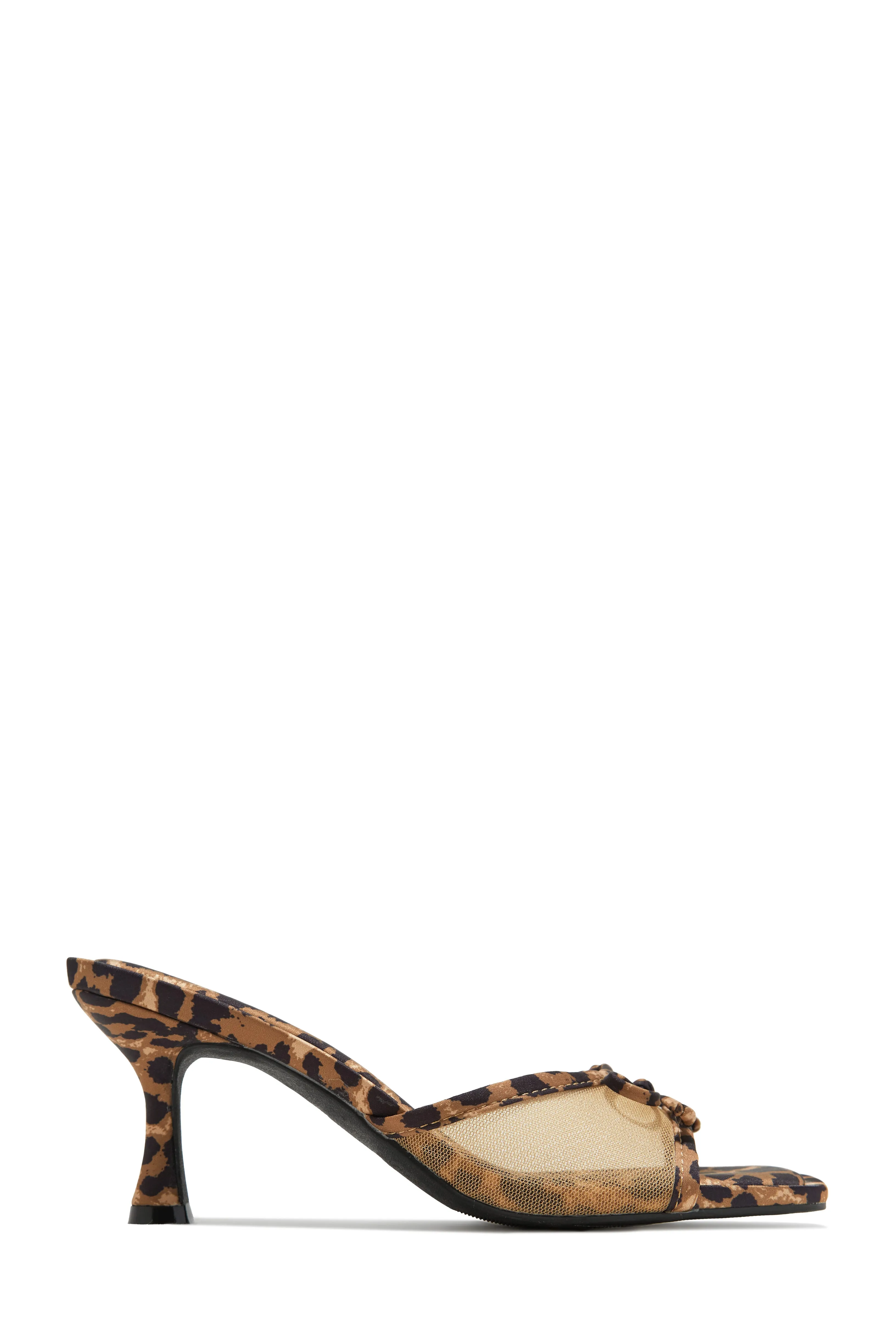 Eliza Mid Heel Mules - Leopard