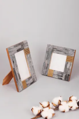 Grey Marble Effect Stylish Photo Frames