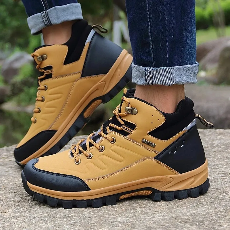 Groovywish Men Waterproof Orthopedic Shoes Anti-shock Winter Boots