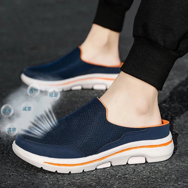 GRW Men Slip On EVA Breathable Lightweight Anti-Slip Walking Mules Slip On