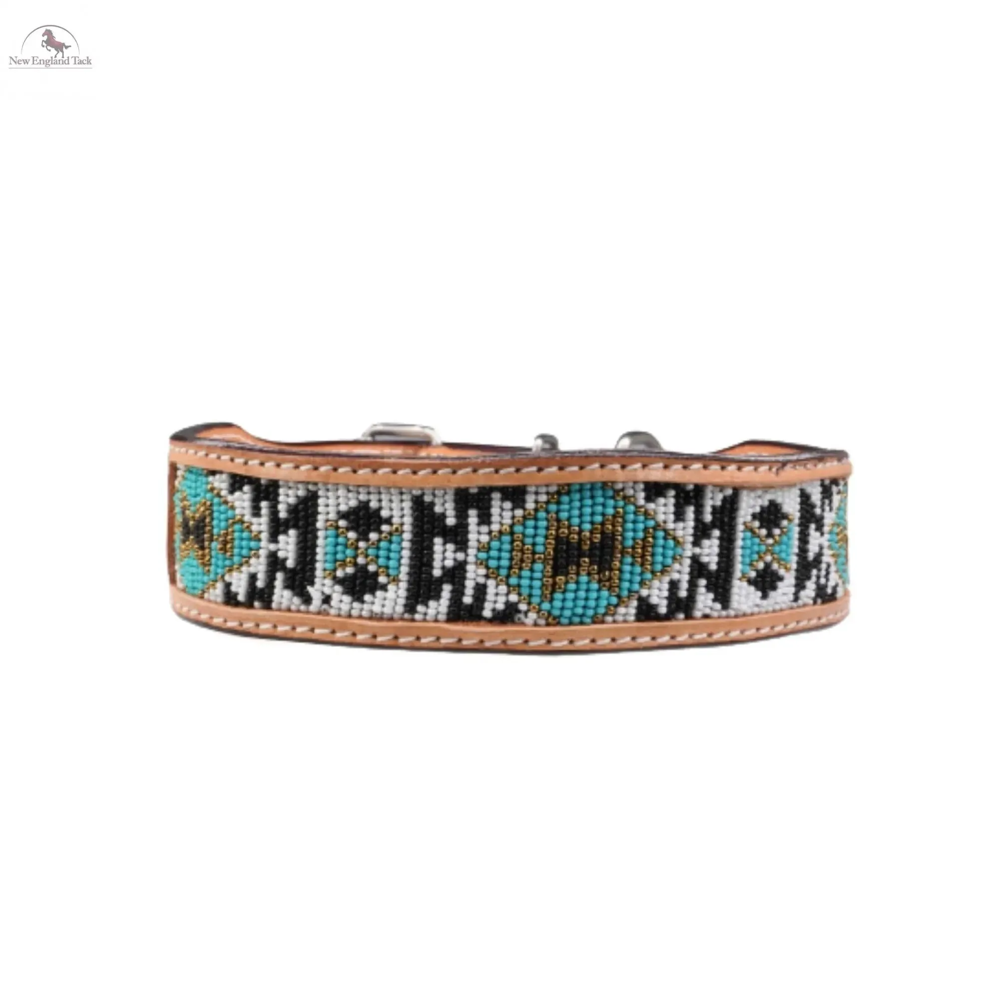 Handcrafted Argentinian Leather Dog Collar with Floral Tooling - Premium Quality
