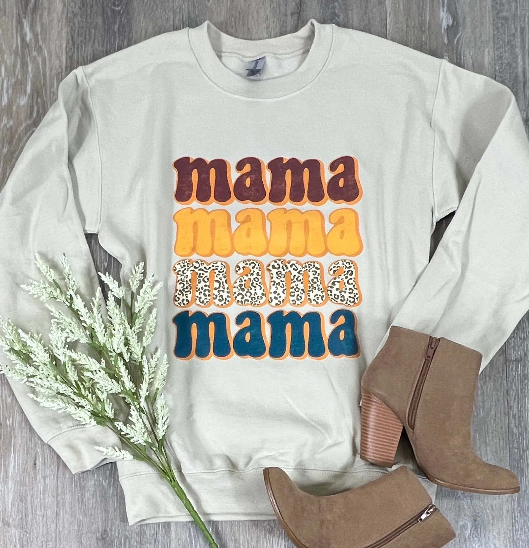 Mama Sweatshirt: Cream