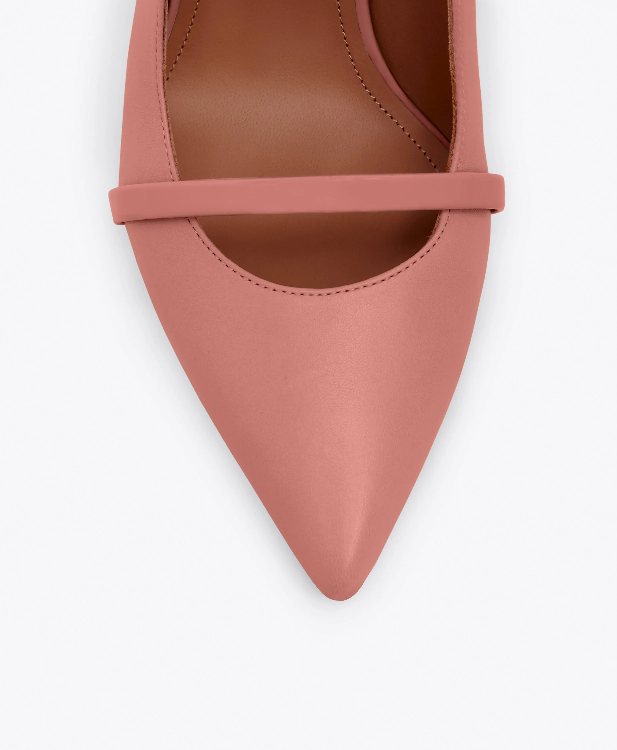 Maureen 85 Pink Leather Mules