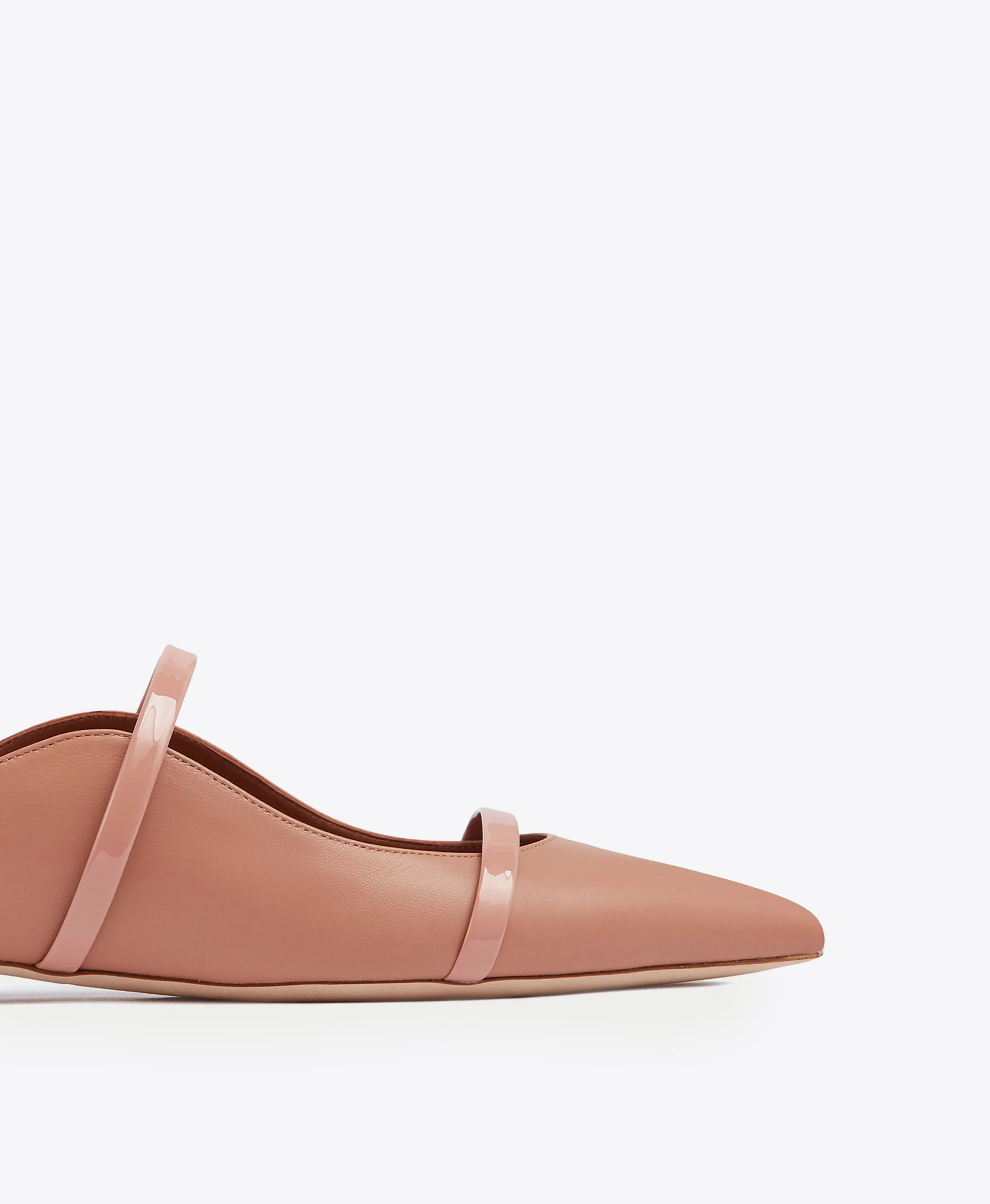 Maureen Blush Leather Flat Mules