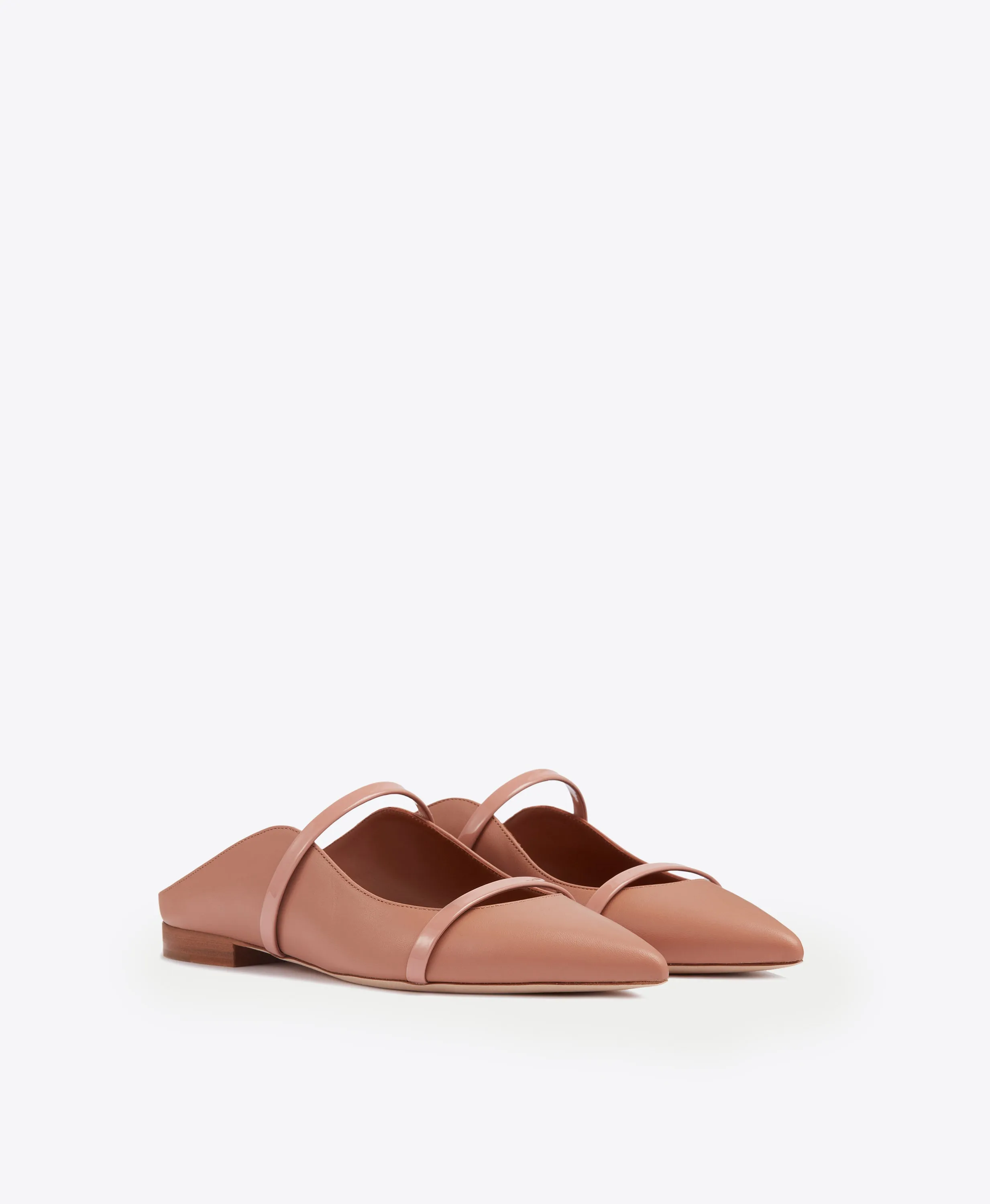 Maureen Blush Leather Flat Mules