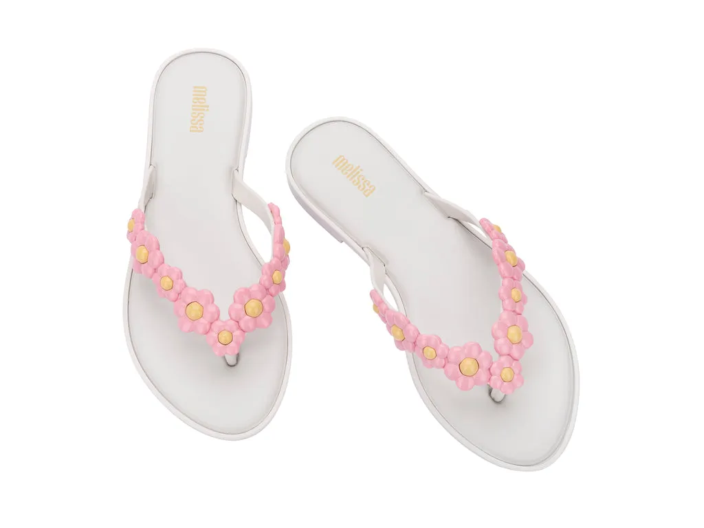 Melissa Flip Flop Spring AD White-Pink Flipflops