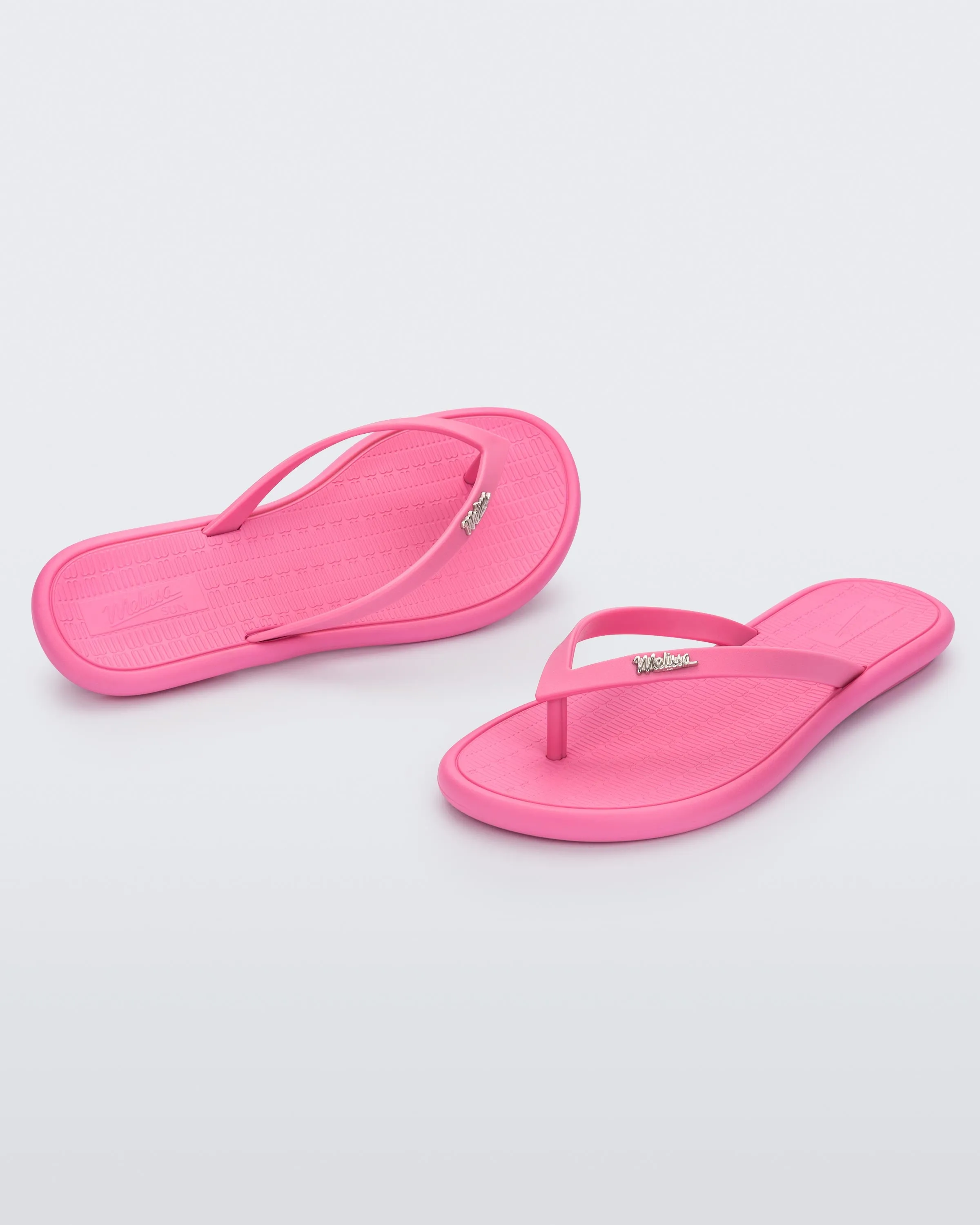 Melissa Sun Marina AD Pink Flip Flops Slippers For Women