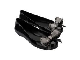 Melissa Sweet Love VIII Ad Metalic Black Ballerinas
