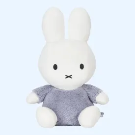Miffy Bunny Cuddle Soft and Fluffy 35cm Rattle - Blue