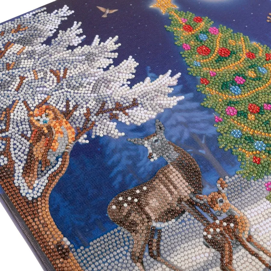 "Animal Gathering" Crystal Art Canvas Kit 45cmx35cm