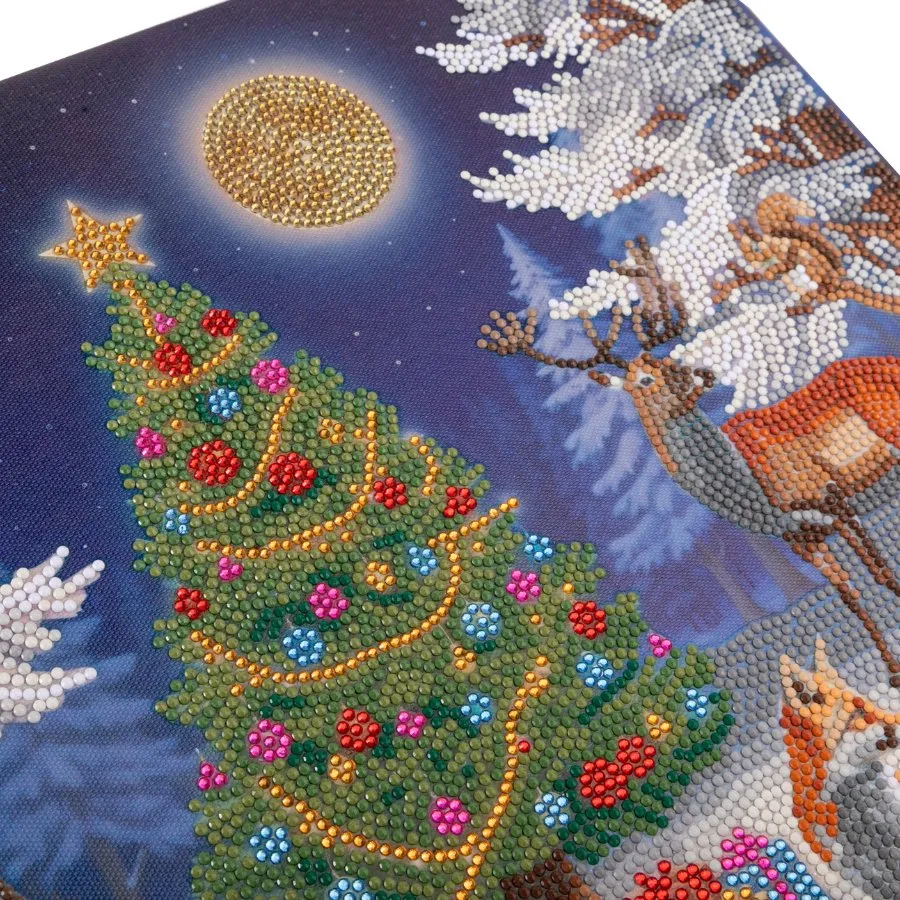 "Animal Gathering" Crystal Art Canvas Kit 45cmx35cm