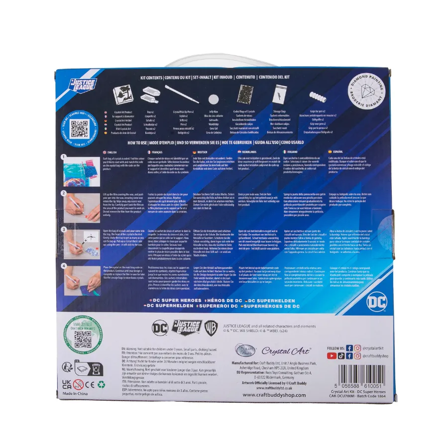 "DC Heroes" DC Comics Crystal Art Kit 30x30cm