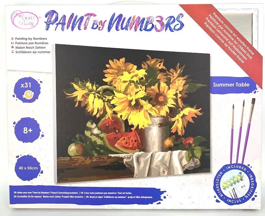 "Summer Table" Paint by Numbers Framed Kit 40x50cm