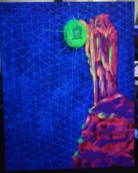 "The Hermit" (UV REACTIVE) Canvas