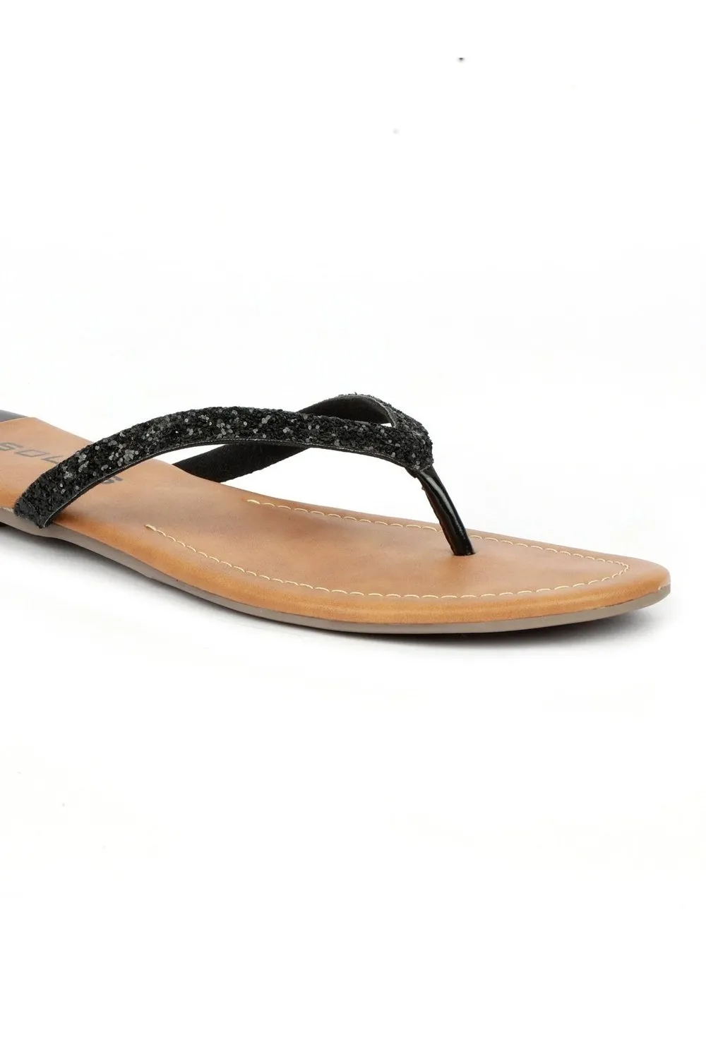 SOLES Classic Black Flat Sandals - Versatile Style for Any Occasion