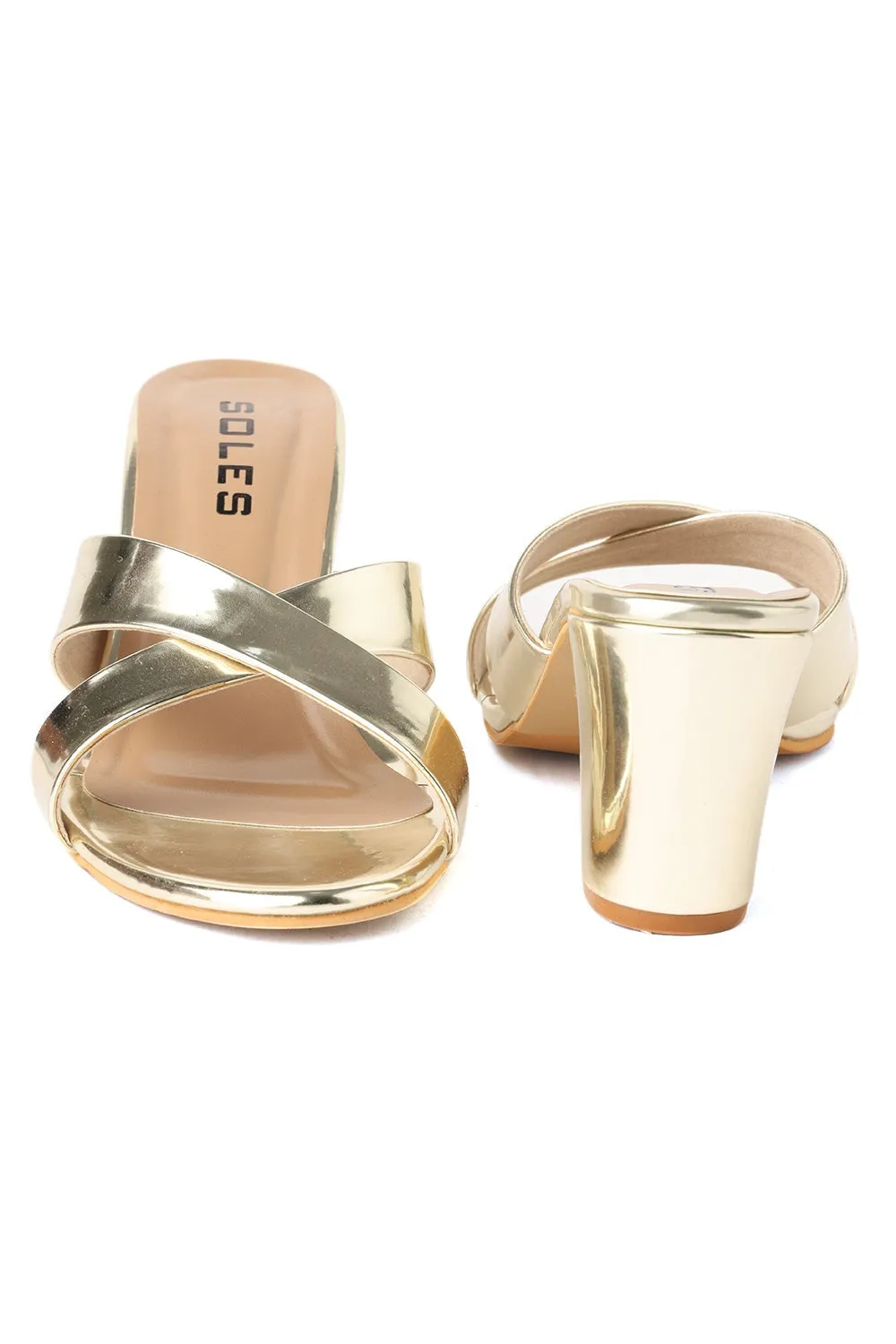 SOLES Gold Heels - Luxurious Elegance