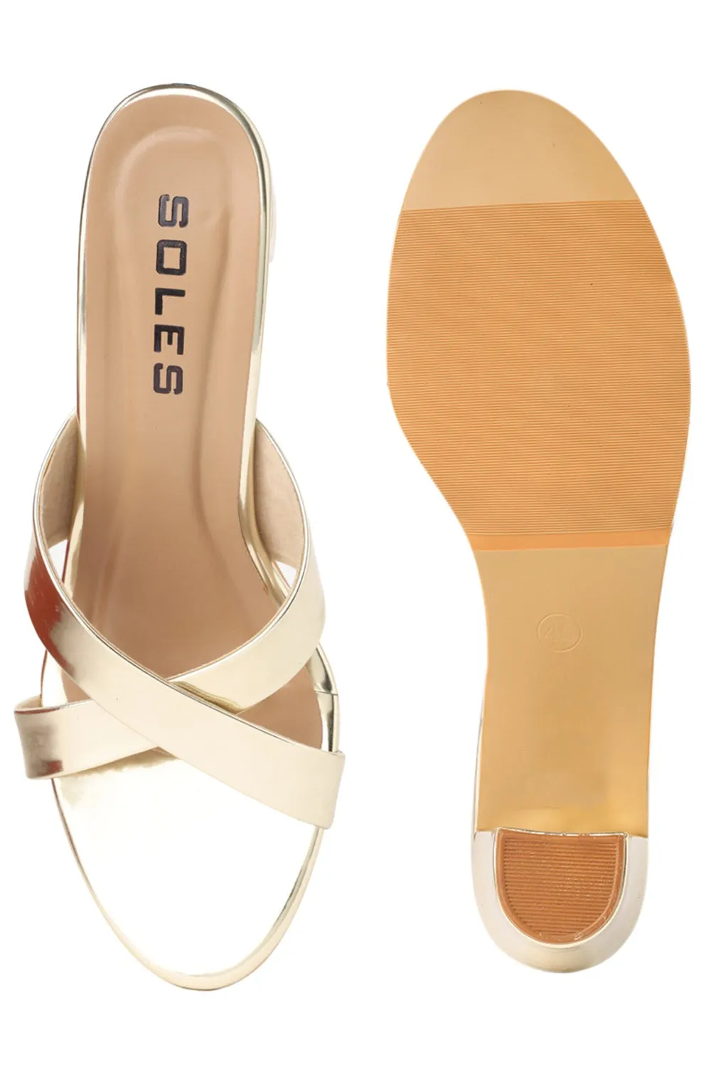 SOLES Gold Heels - Luxurious Elegance