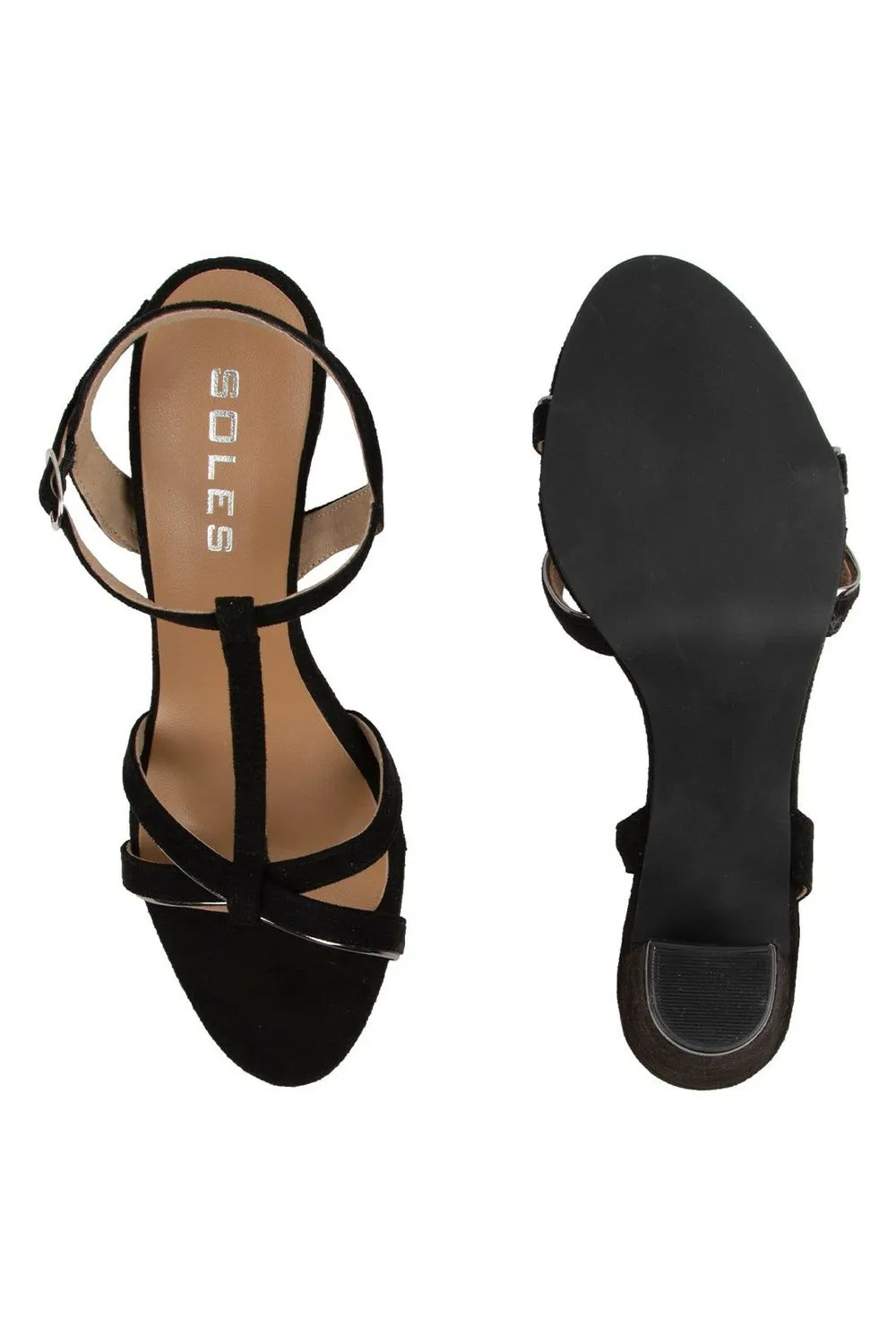 SOLES Women Black Heels