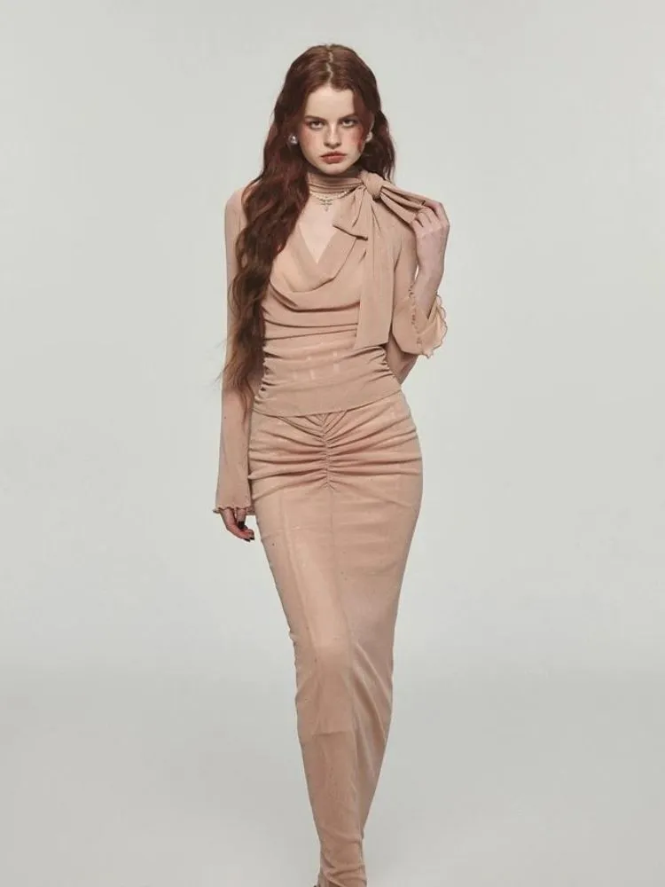 Stylish V-neck fishbone suit【s0000004111】