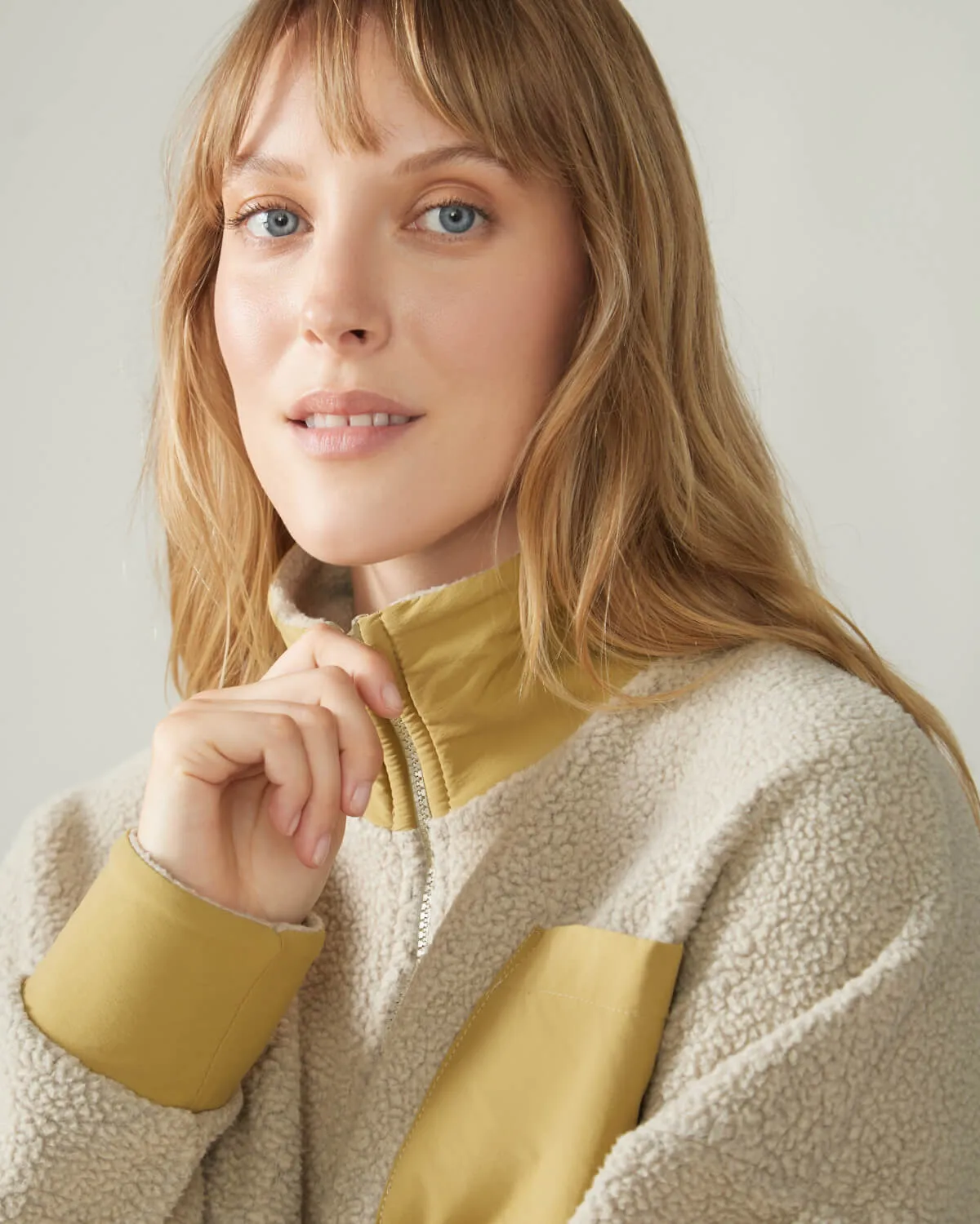 Sutton Polar Fleece Pullover - Pearl Oatmeal