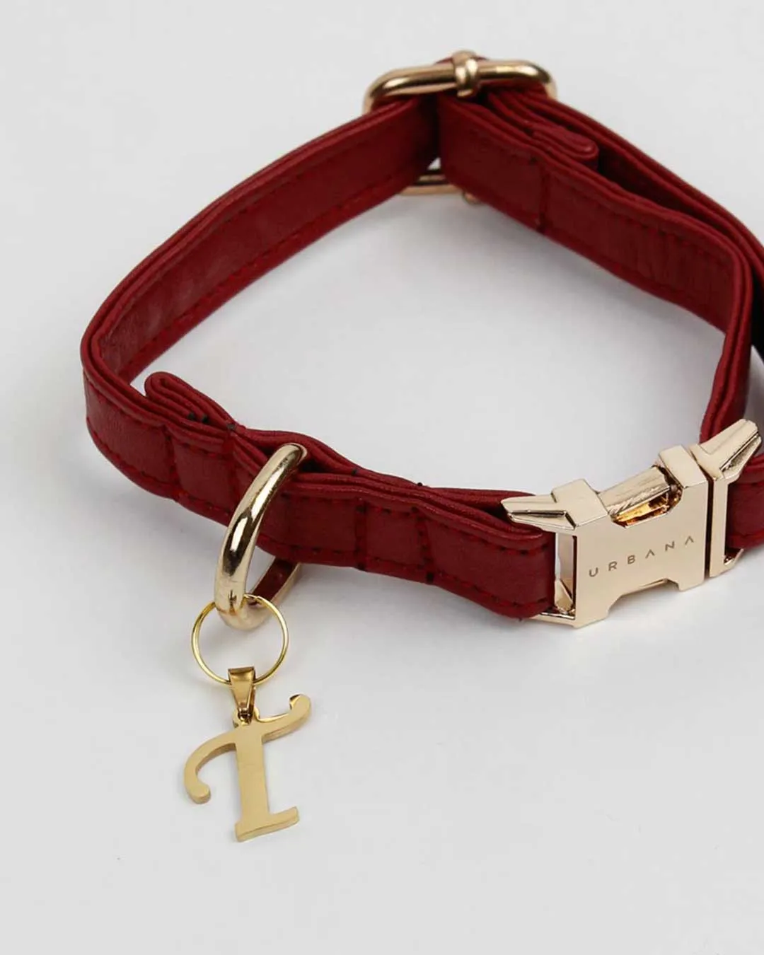 T Gold Initial Dog Charm