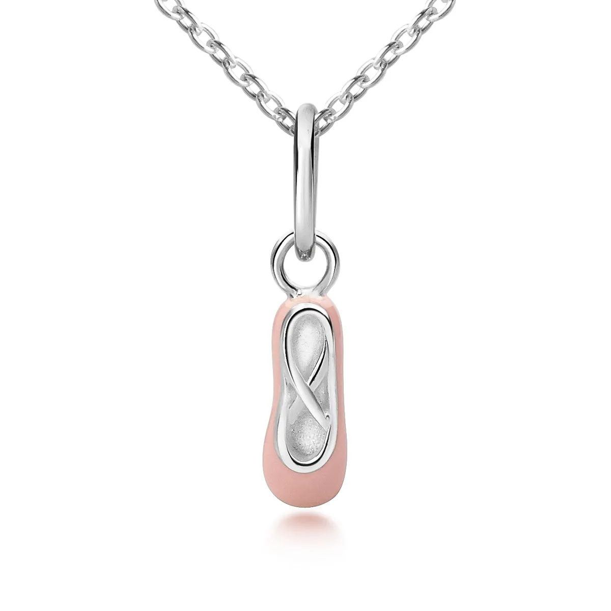 Tiny Dancer Ballet Slipper Necklace - Sterling Silver