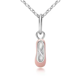 Tiny Dancer Ballet Slipper Necklace - Sterling Silver