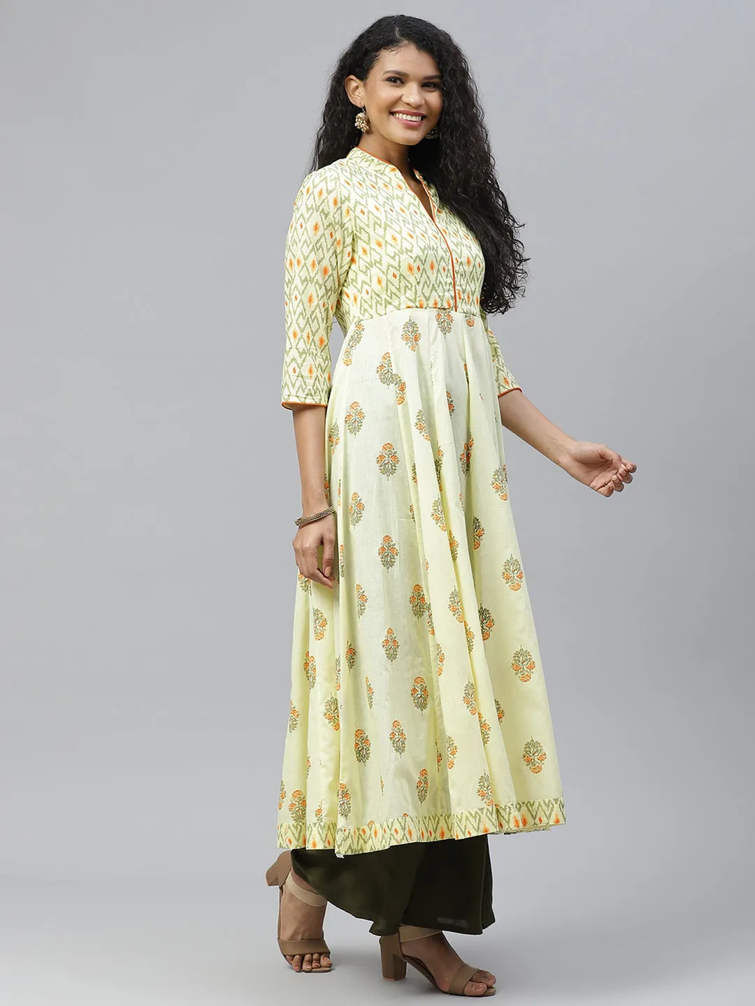 Women Cotton Stylish Anarkali Kurta