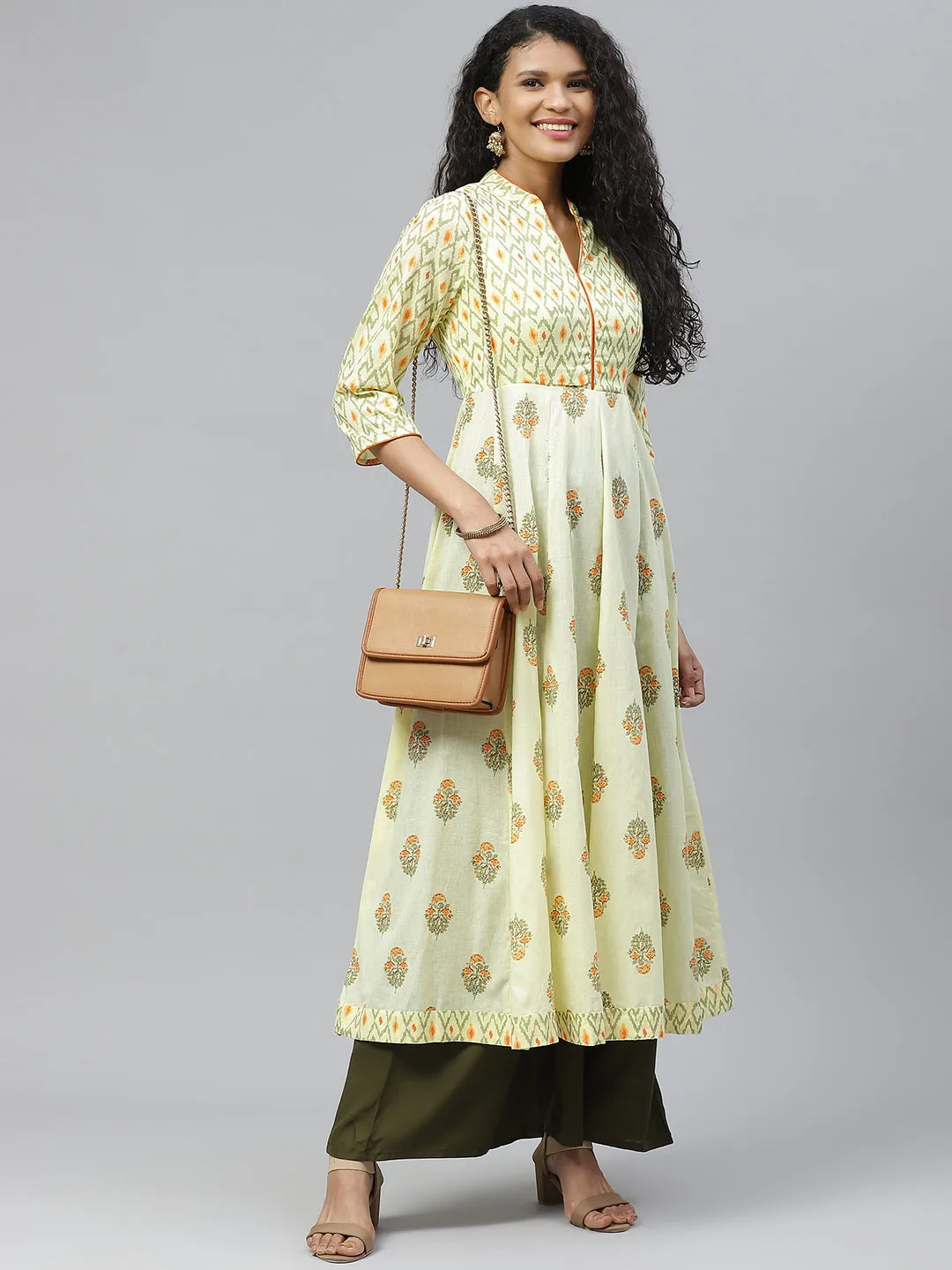 Women Cotton Stylish Anarkali Kurta