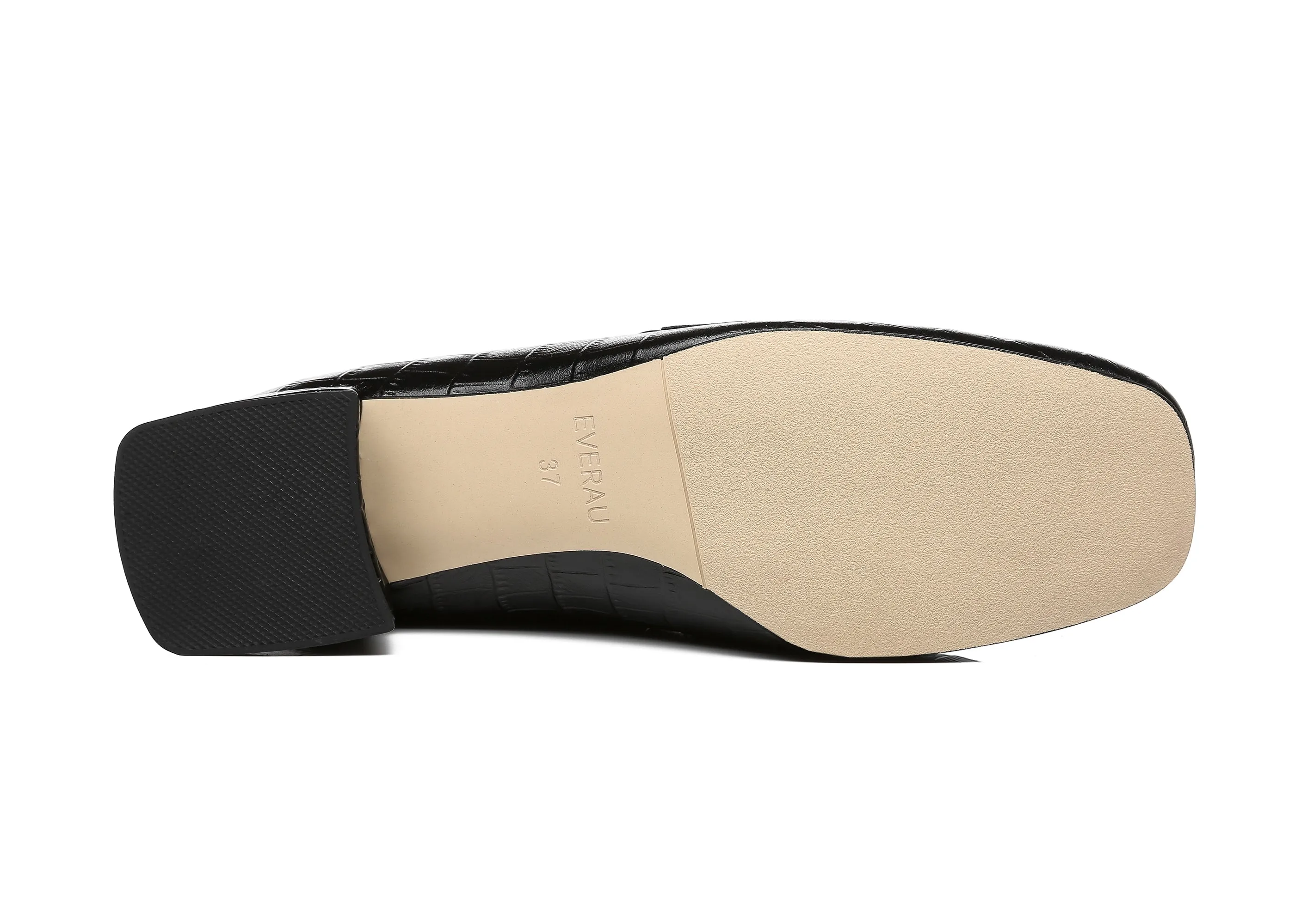 Women Leather Low Block Heels Lorna